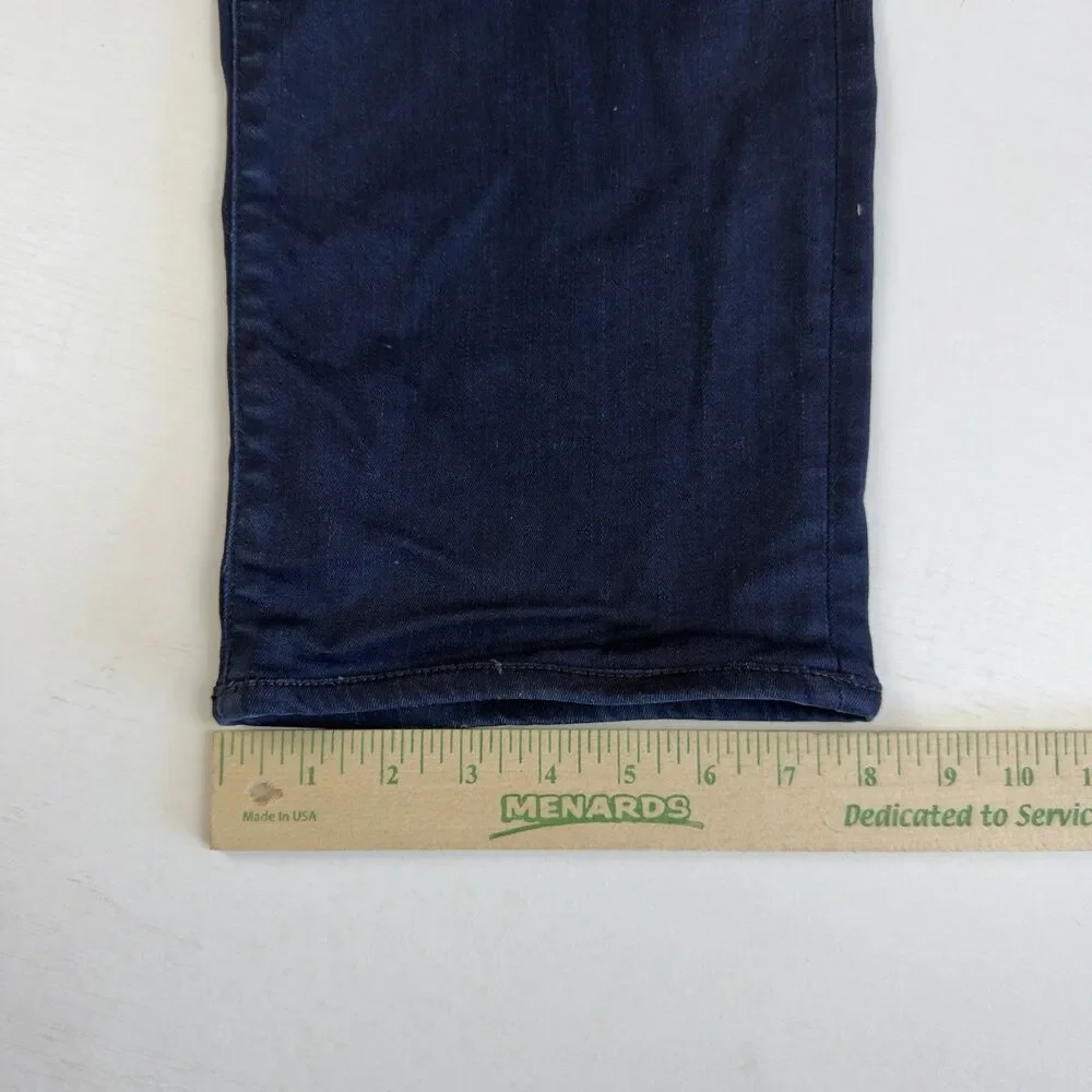 Mavi Zach Straight Leg Jeans Men’s 37W 28.5L Stretch Cotton Blend Dark Wash Blue